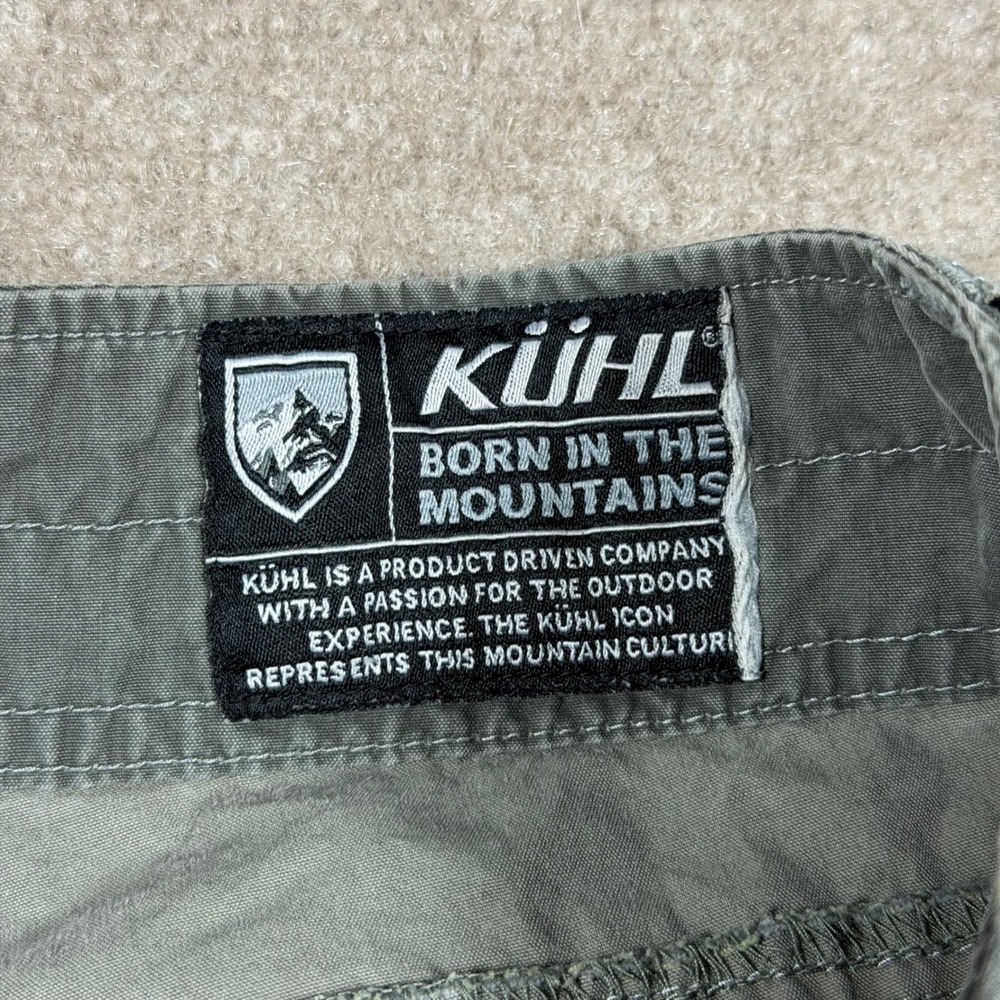 Kuhl Cargo Shorts Mens Size 36 Gray Green Pockets Outdoor Hiking Trail Gorpcore - Picture 8 of 11